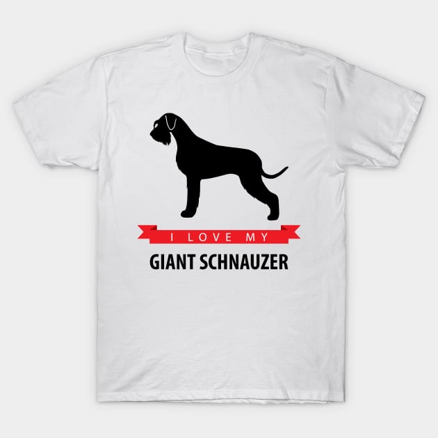 I Love My Giant Schnauzer T-Shirt by millersye